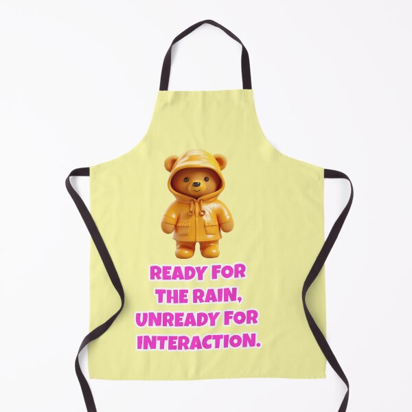 Item preview, Bear in a raincoat against social contacts (saying) designed and sold by Mauswohn.