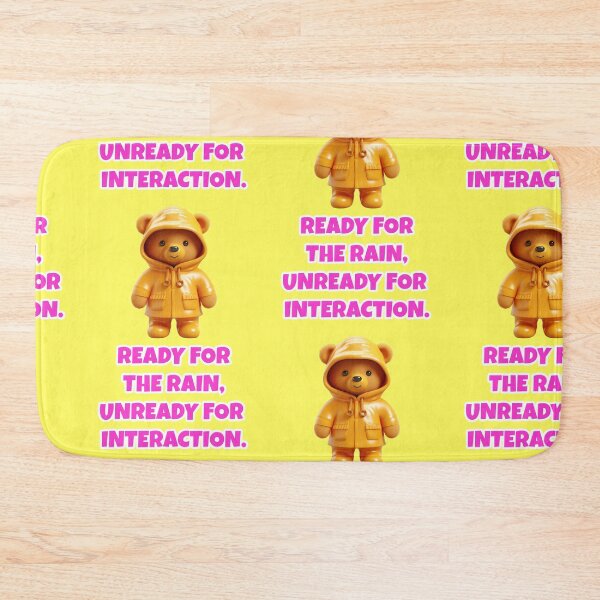Item preview, Bear in a raincoat against social contacts (saying) designed and sold by Mauswohn.