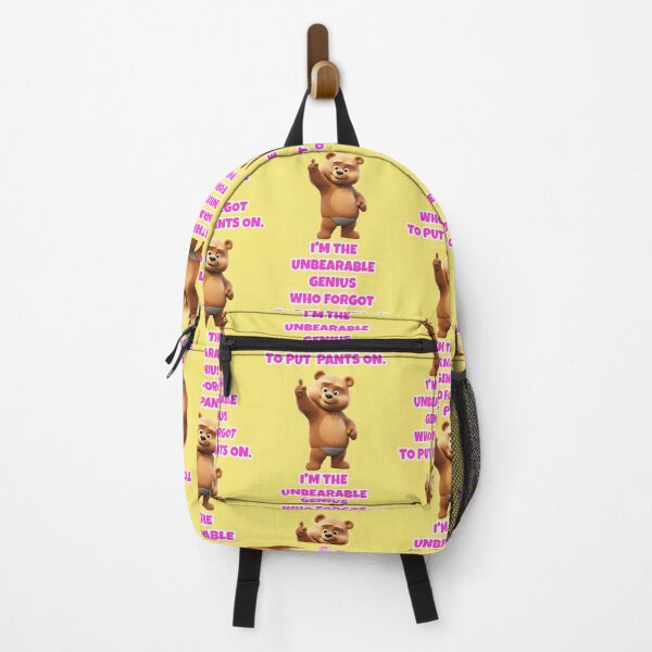 Item preview, Unbearable genius without pants, bear saying designed and sold by Mauswohn.
