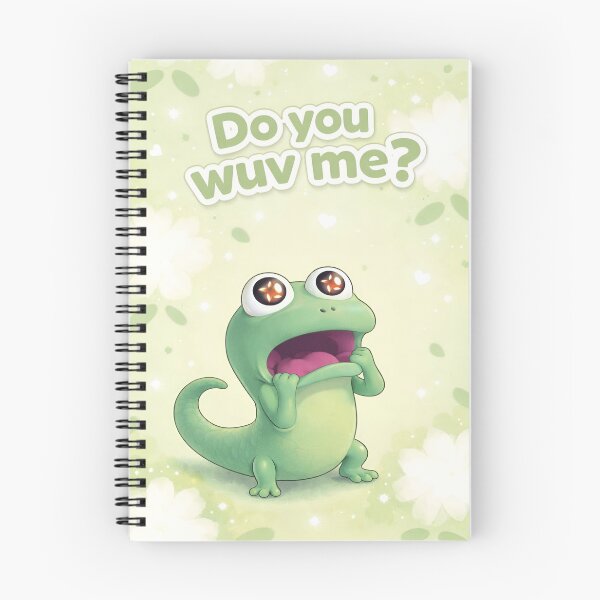 Item preview, Do You Wuv Me? Cute Green Lizard Cartoon | Kawaii Pastel Love Meme | Adorable Reptile Illustration designed and sold by Dyan4.