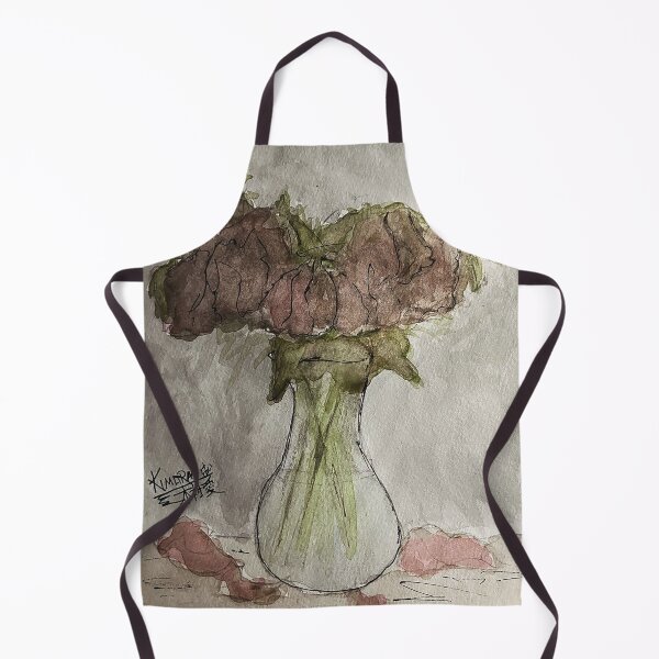 Item preview, Vintage Rose Bouquet in Glass Vase designed and sold by DenizNasif.