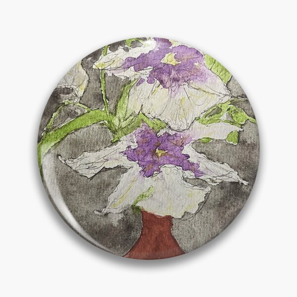 Item preview, Purple Orchids in Rustic Red Vase designed and sold by DenizNasif.