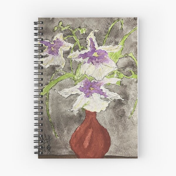 Item preview, Purple Orchids in Rustic Red Vase designed and sold by DenizNasif.