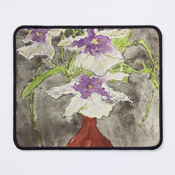 Item preview, Purple Orchids in Rustic Red Vase designed and sold by DenizNasif.