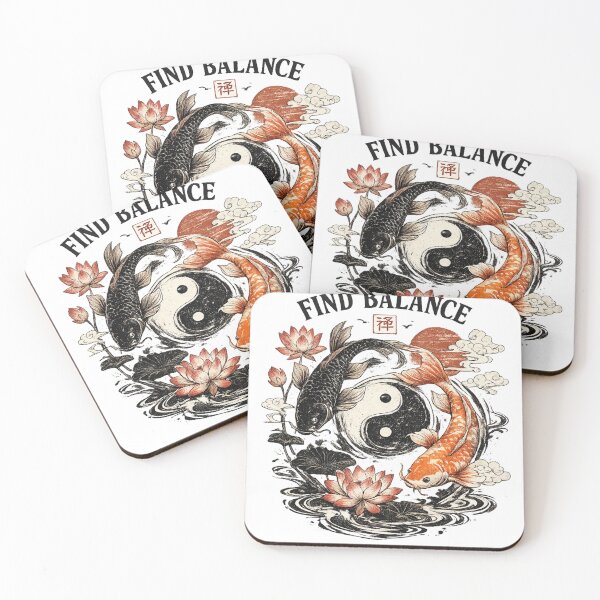 Item preview, Find Balance – Koi Fish Yin Yang Zen T-Shirt Design designed and sold by Lotus Girl .