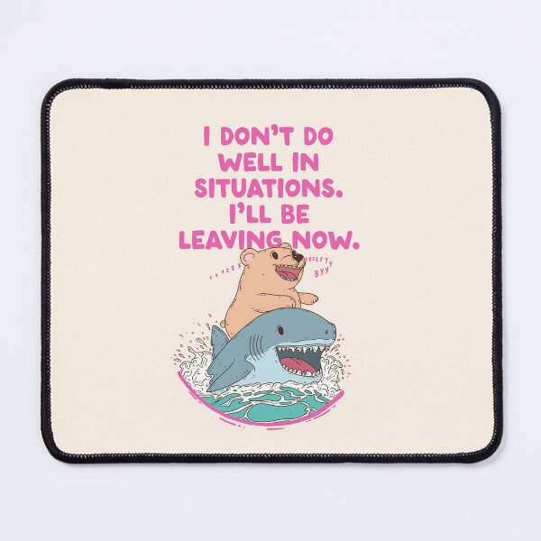 Item preview, Bear Riding Shark Awkward Situations designed and sold by Jess.a.creates.