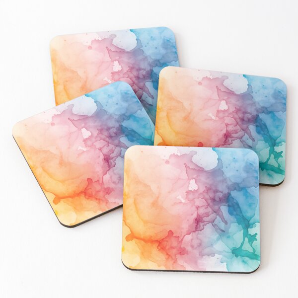 Item preview, Pastel Watercolour Splash in Sunset and Ocean Tones designed and sold by 247GiftsbyTina.