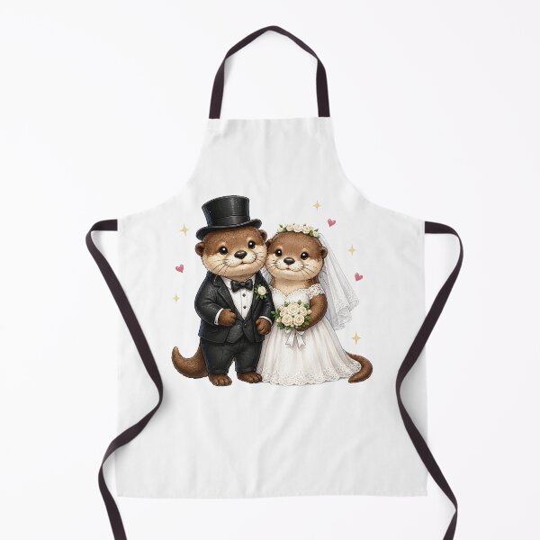 Item preview, Sea Otter Funny Bride and Groom Wedding designed and sold by QuiteOrbit.