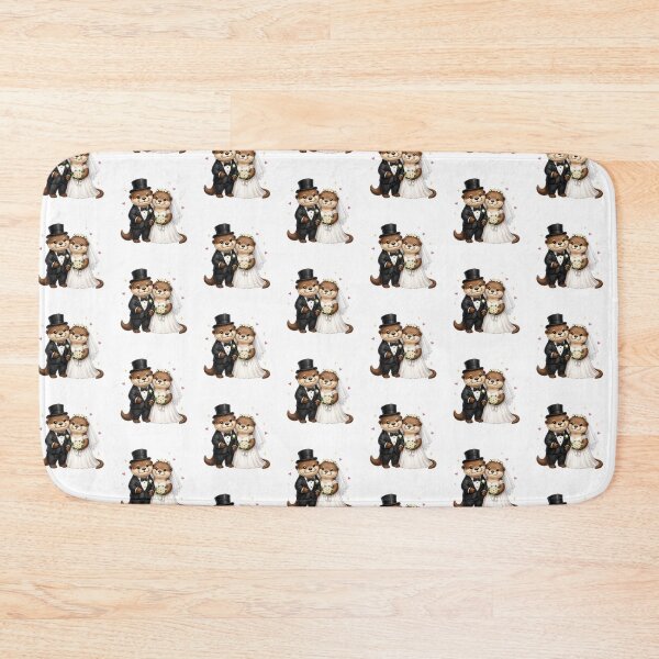 Item preview, Sea Otter Funny Bride and Groom Wedding designed and sold by QuiteOrbit.