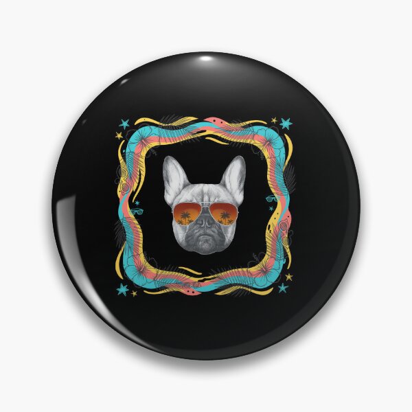 Item preview, Frenchie Shades Sunset Sketch Graphic designed and sold by SoyLamderma.