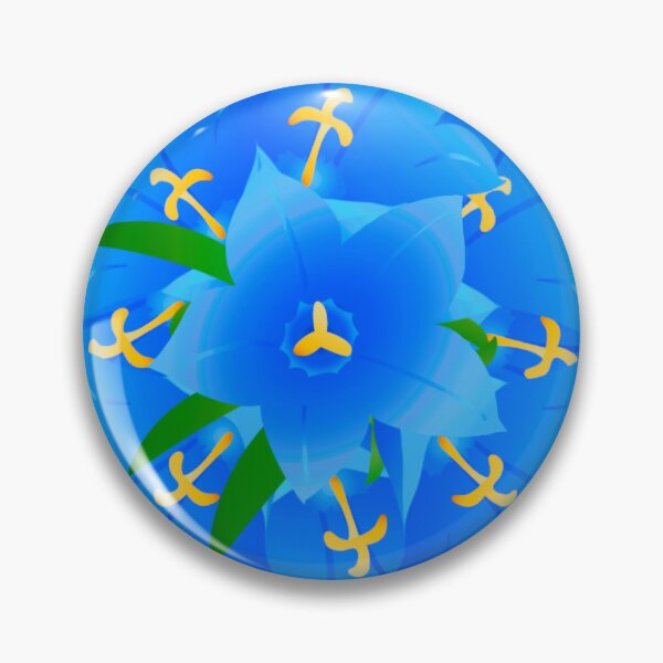Item preview, Minimalist Gentian Flower Line Art/ Blue Botanical Drawing/ Alpine Floral Print  designed and sold by ModAccesorios.
