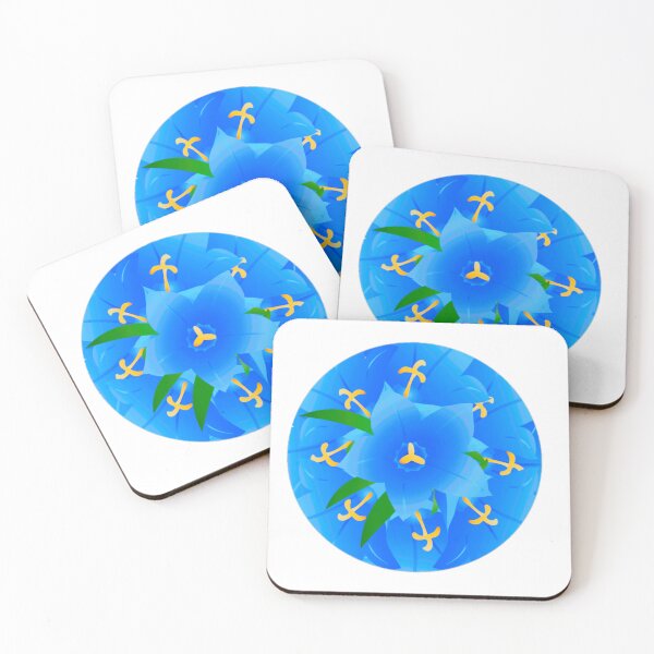 Item preview, Minimalist Gentian Flower Line Art/ Blue Botanical Drawing/ Alpine Floral Print designed and sold by ModAccesorios.
