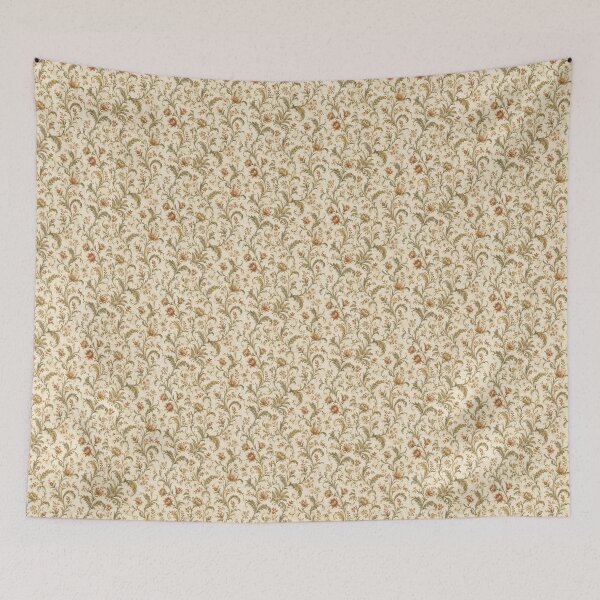 Item preview, Elegant Vintage Botanical Floral Scroll Pattern in Warm Neutrals designed and sold by PatternFranzy.
