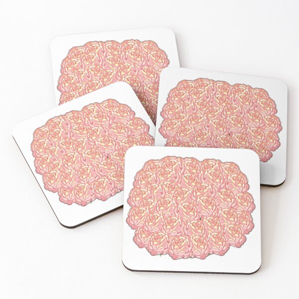 Item preview, Minimalist pink peony bouquet circle/botanical floral cluster / cottage core line art print designed and sold by RareBotanical .