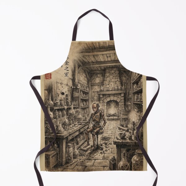 Item preview, Inside the Alchemist's Laboratory Sumi-e Ink Wash designed and sold by DuckOddity.