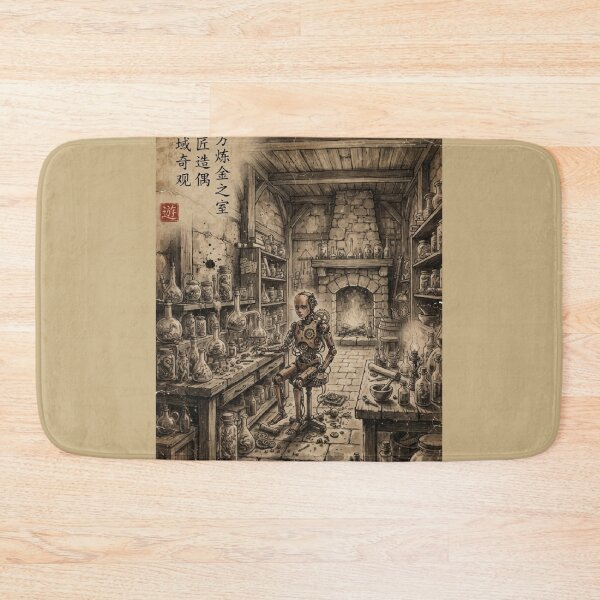 Item preview, Inside the Alchemist's Laboratory Sumi-e Ink Wash designed and sold by DuckOddity.