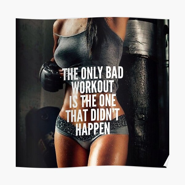 Women's Fitness Inspirational Quote Poster