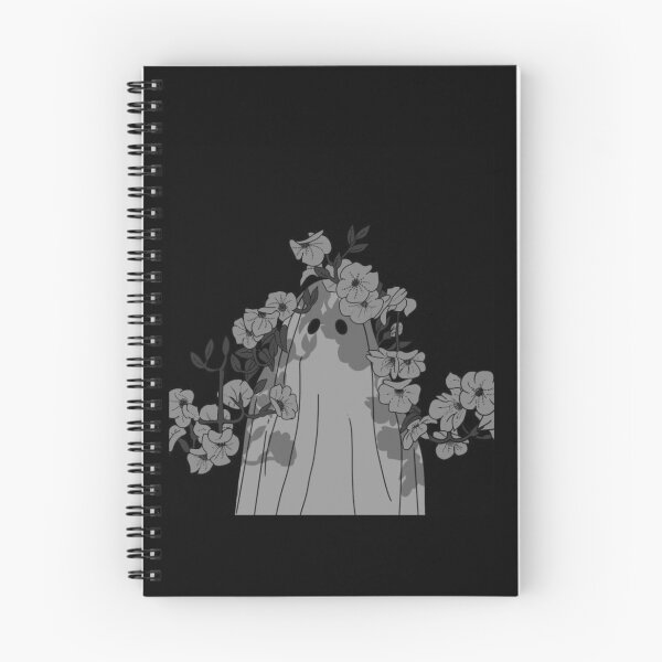 Item preview, Cute Ghost with Flower Crown Illustration - Whimsical Dark Cottagecore Art designed and sold by UrbanCanvas 111.