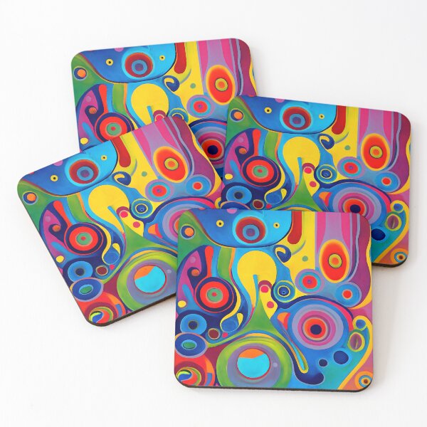 Item preview, 1960's 1970's Funky Psychedelic Colorful Abstract Art Design designed and sold by DEC02.