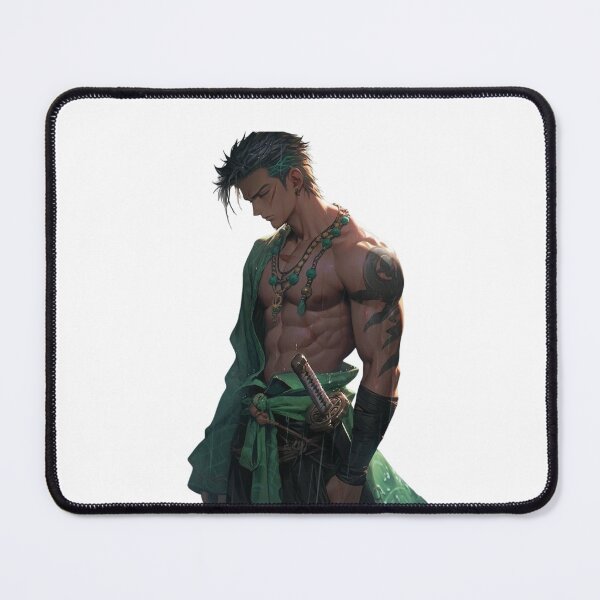 Item preview, Emerald Ronin Warrior - Dark Fantasy Anime Inspired Swordsman Art designed and sold by ZyloPrints.