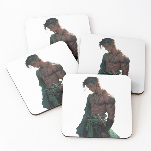 Item preview, Emerald Ronin Warrior - Dark Fantasy Anime Inspired Swordsman Art designed and sold by ZyloPrints.