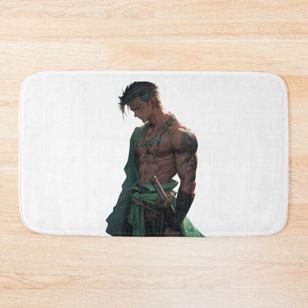 Item preview, Emerald Ronin Warrior - Dark Fantasy Anime Inspired Swordsman Art designed and sold by ZyloPrints.