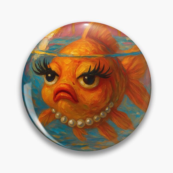 Item preview, Abstract Painting of Glamorous Goldfish Glam Display | Elegant Luxury Aquatic Illustration | Vibrant Modern Wall Art Print designed and sold by PaintedPixels01.