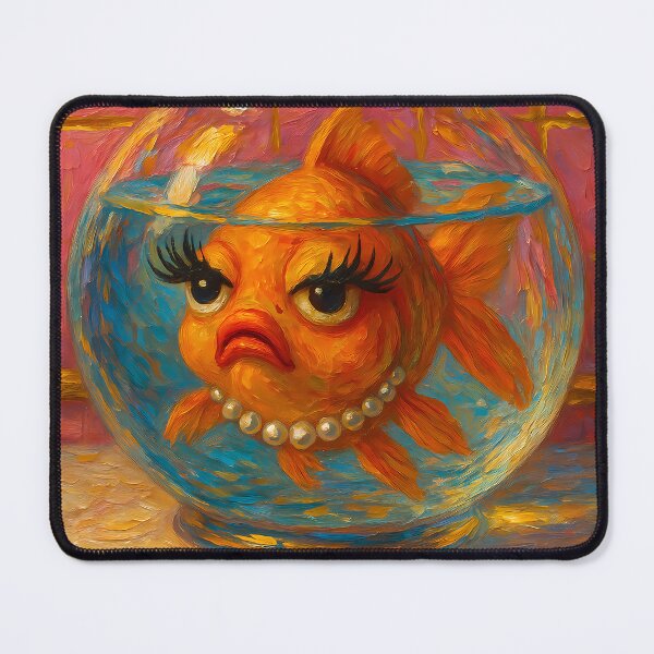 Item preview, Abstract Painting of Glamorous Goldfish Glam Display | Elegant Luxury Aquatic Illustration | Vibrant Modern Wall Art Print designed and sold by PaintedPixels01.