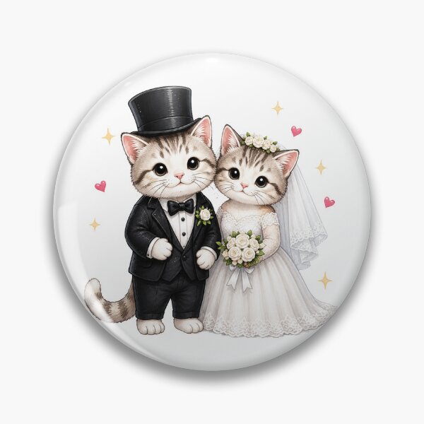 Item preview, Cute Cats Bride and Groom Wedding designed and sold by QuiteOrbit.