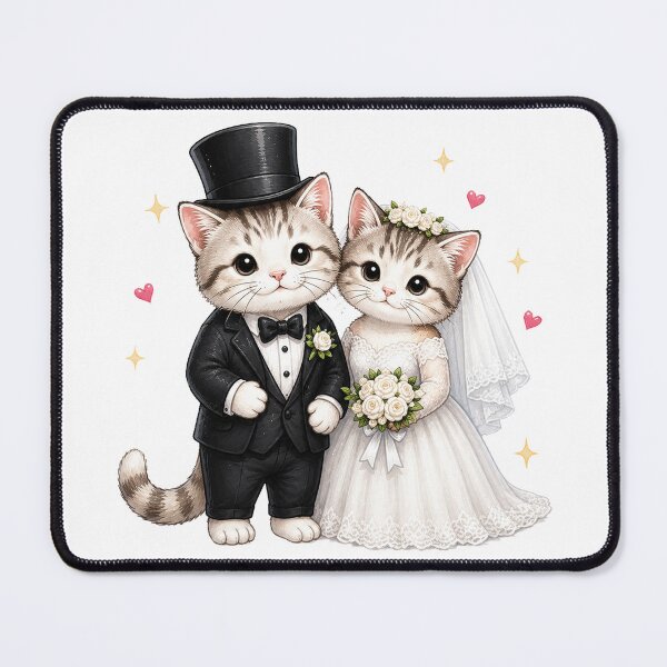 Item preview, Cute Cats Bride and Groom Wedding designed and sold by QuiteOrbit.