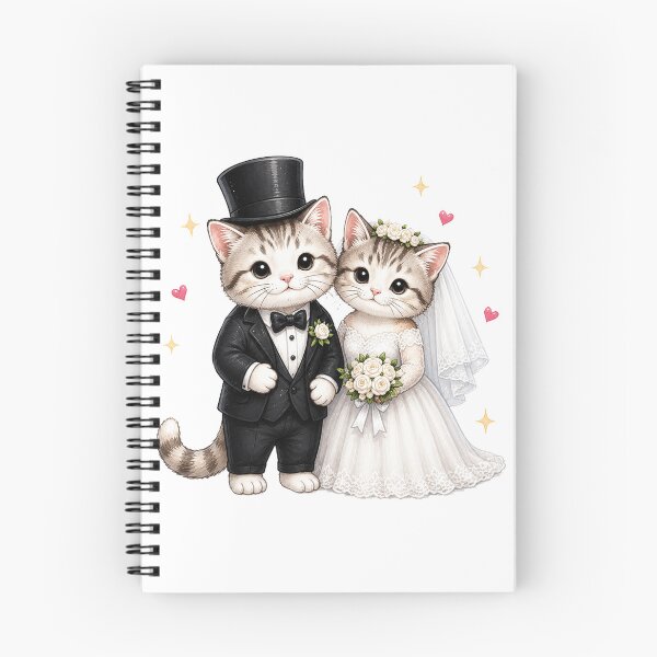 Item preview, Cute Cats Bride and Groom Wedding designed and sold by QuiteOrbit.