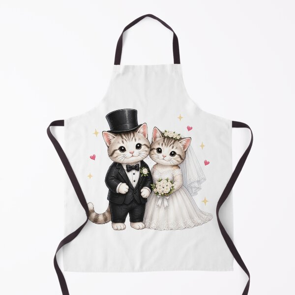 Item preview, Cute Cats Bride and Groom Wedding designed and sold by QuiteOrbit.