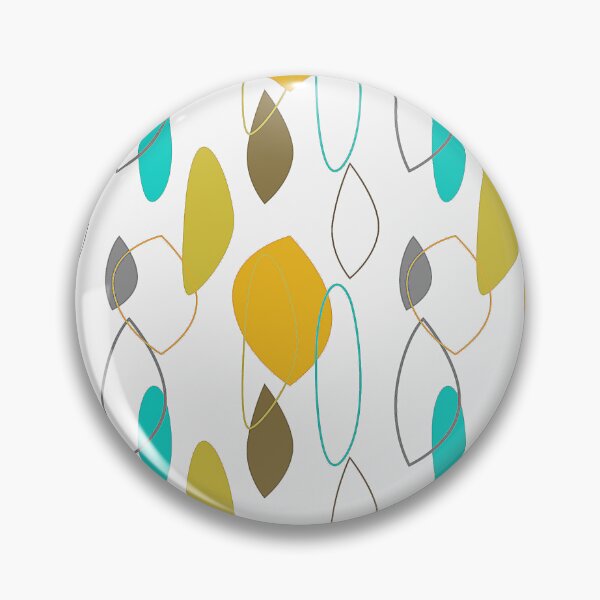 Item preview, Mid-Century Modern Tangerine-Yellow And Aqua Pattern designed and sold by DEC02.