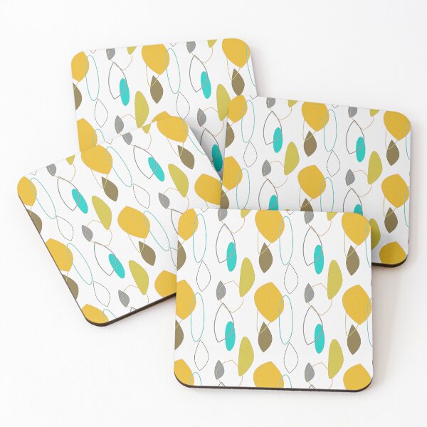 Item preview, Mid-Century Modern Tangerine-Yellow And Aqua Pattern designed and sold by DEC02.