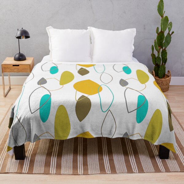 Item preview, Mid-Century Modern Tangerine-Yellow And Aqua Pattern designed and sold by DEC02.