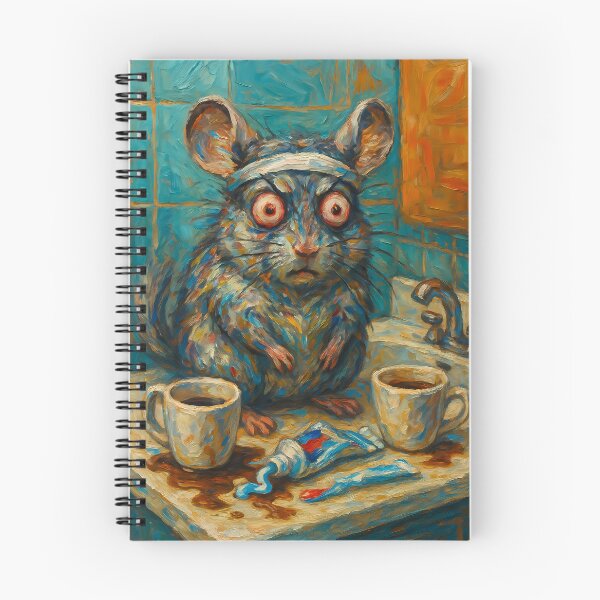 Item preview, Abstract Painting of Anxious Chinchilla Chaos | Whimsical Cute Rodent Illustration | Colorful Modern Wall Art Print designed and sold by PaintedPixels01.
