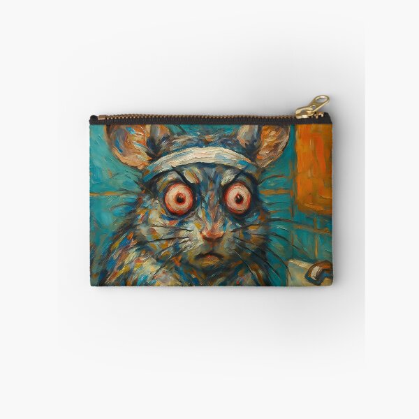 Item preview, Abstract Painting of Anxious Chinchilla Chaos | Whimsical Cute Rodent Illustration | Colorful Modern Wall Art Print designed and sold by PaintedPixels01.