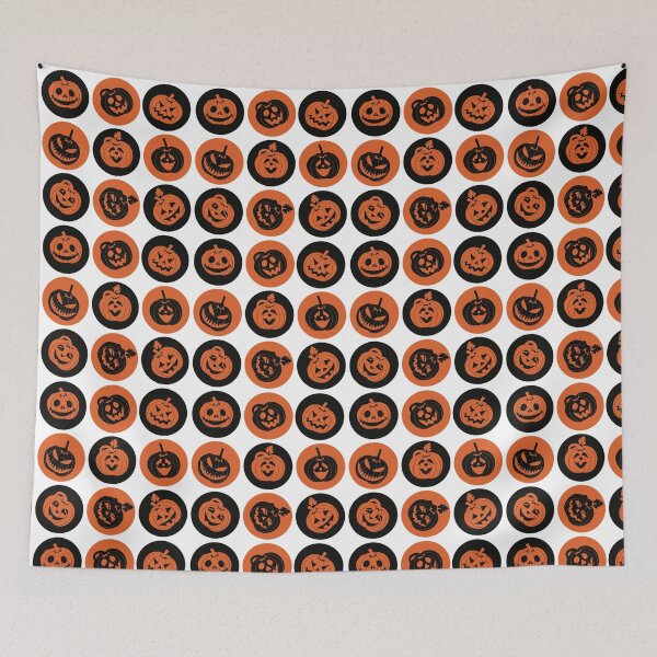 Item preview, Classic Jack O Lantern Pumpkin Parade Halloween Pattern designed and sold by BunnyThePainter.