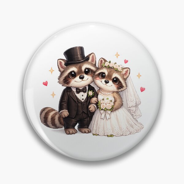 Item preview, Raccoon Bride Groom Bachelorette Party Wedding designed and sold by QuiteOrbit.