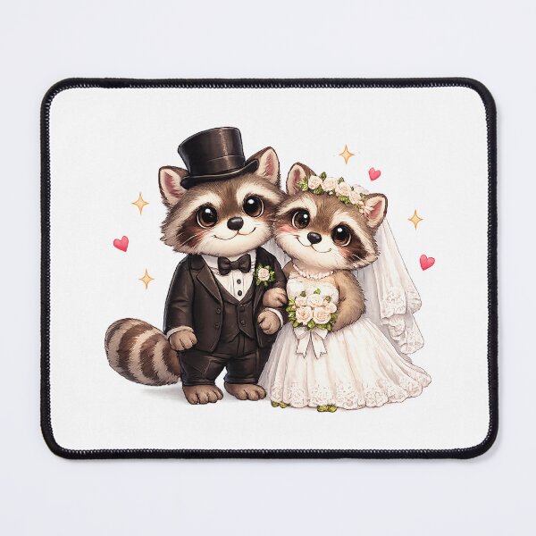 Item preview, Raccoon Bride Groom Bachelorette Party Wedding designed and sold by QuiteOrbit.