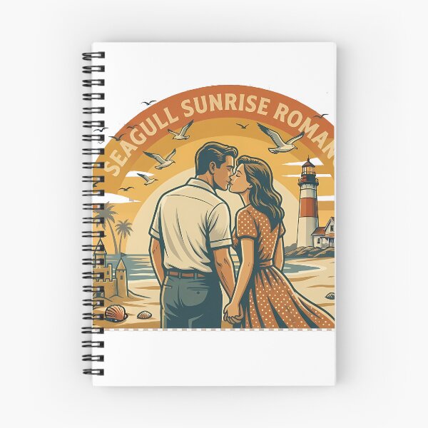 Item preview, Seagull Sunrise Vintage Beach Vacation Couple designed and sold by OliviaHayesArt.