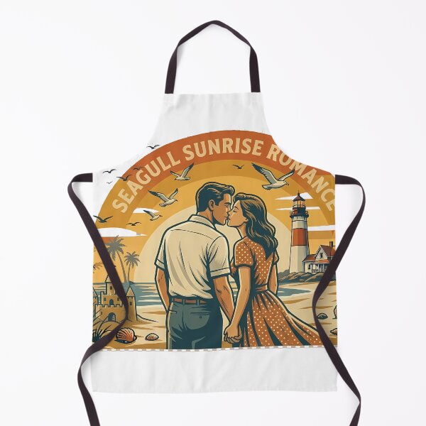 Item preview, Seagull Sunrise Vintage Beach Vacation Couple designed and sold by OliviaHayesArt.