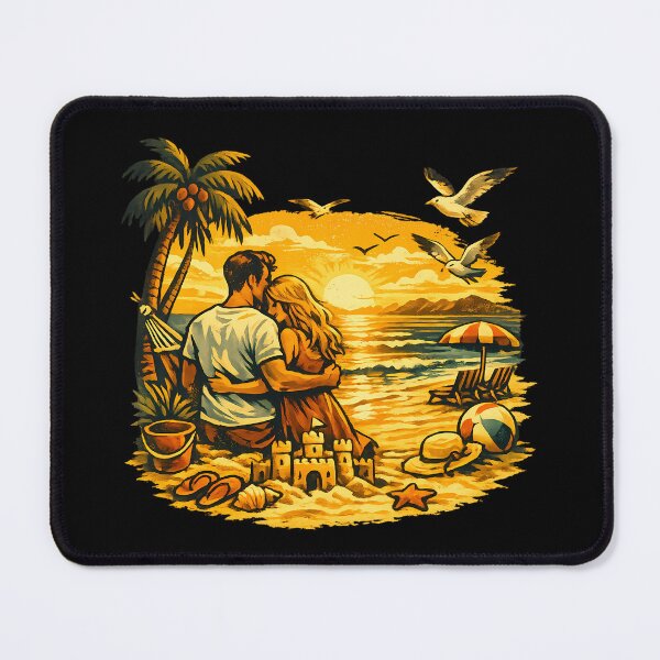 Item preview, Seagull Sunrise Anniversary Beach Trip Gift for Couples designed and sold by OliviaHayesArt.