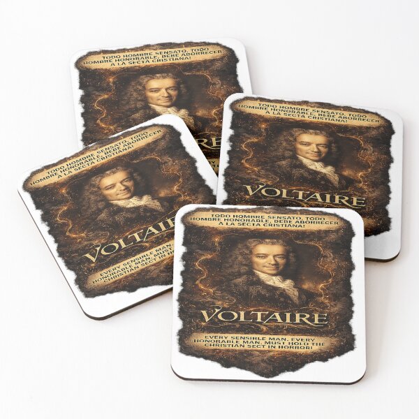 Item preview, Voltaire Quote | "Every Sensible Man Must Hold the Christian Sect in Horror" | Bold Philosophy Art Bilingual ES/EN designed and sold by Alchemy Forge.