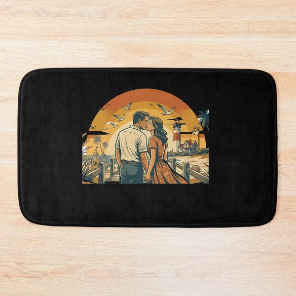Item preview, Dune Path Vintage Beach Vacation Couple Shirt designed and sold by OliviaHayesArt.