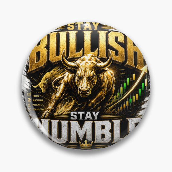 Item preview, Stay Bullish Stay Humble Forex Trading Bull Market Trader Motivation designed and sold by PipForgeStudio .