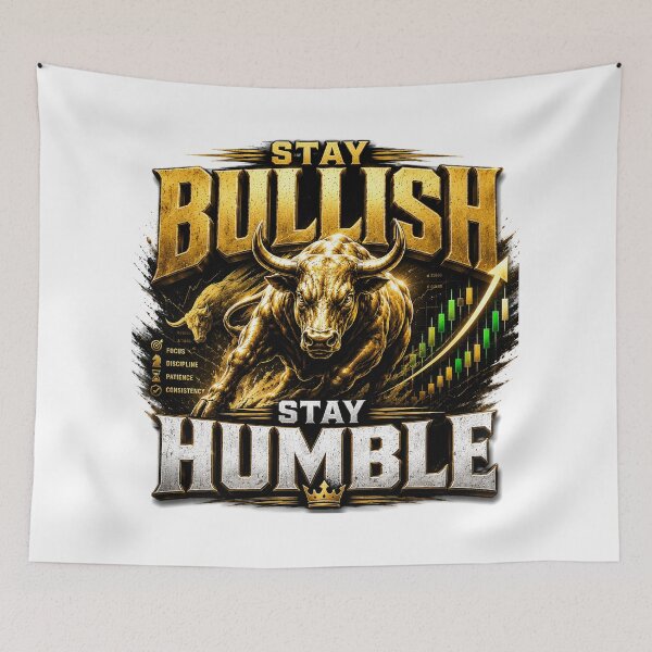 Item preview, Stay Bullish Stay Humble Forex Trading Bull Market Trader Motivation designed and sold by PipForgeStudio .
