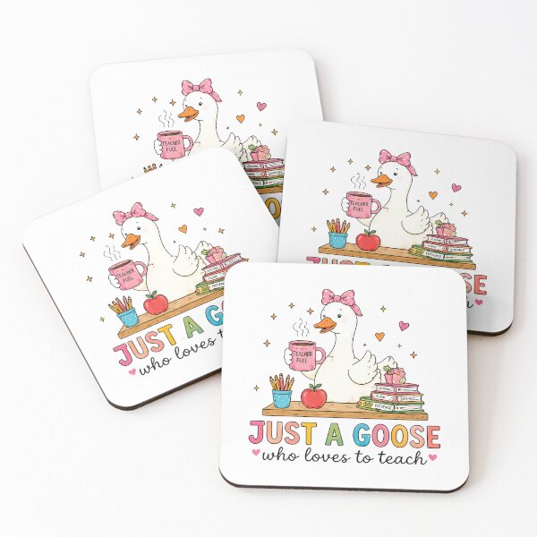 Item preview, Just a Goose Who Loves to Teach — Teacher Fuel Coffee Goose with Books designed and sold by MAPDDesigns.