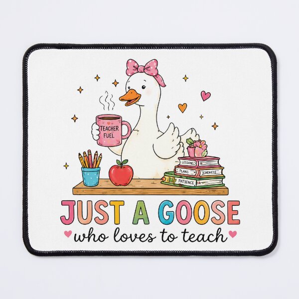 Item preview, Just a Goose Who Loves to Teach — Teacher Fuel Coffee Goose with Books designed and sold by MAPDDesigns.