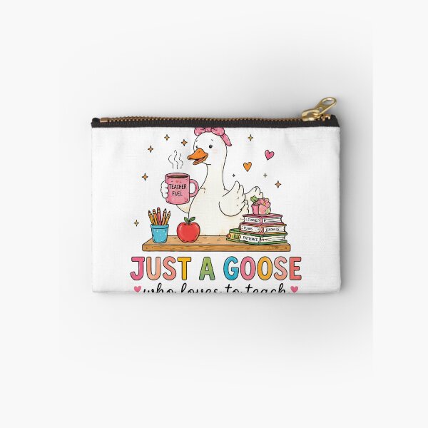 Item preview, Just a Goose Who Loves to Teach — Teacher Fuel Coffee Goose with Books designed and sold by MAPDDesigns.